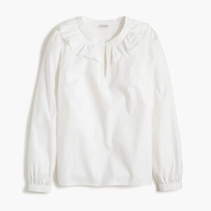 J.Crew Factory Scalloped ruffle-collar top L